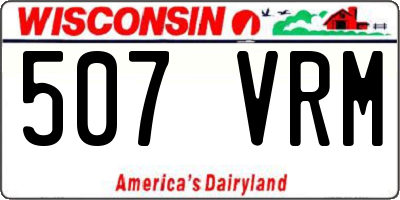 WI license plate 507VRM