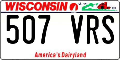 WI license plate 507VRS