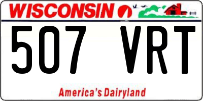 WI license plate 507VRT