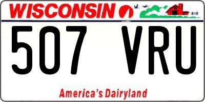 WI license plate 507VRU
