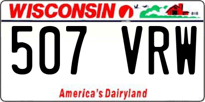 WI license plate 507VRW