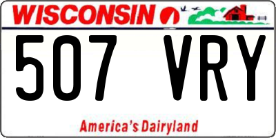 WI license plate 507VRY