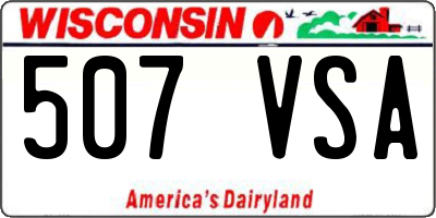 WI license plate 507VSA