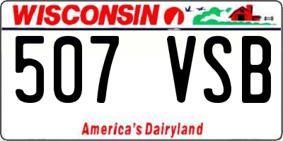 WI license plate 507VSB