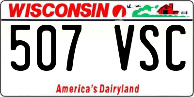 WI license plate 507VSC