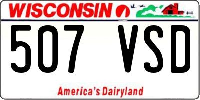 WI license plate 507VSD