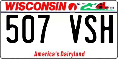 WI license plate 507VSH