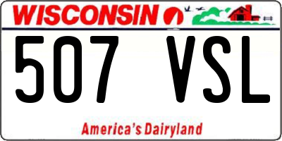 WI license plate 507VSL