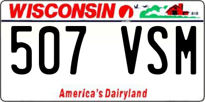 WI license plate 507VSM