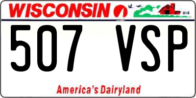 WI license plate 507VSP