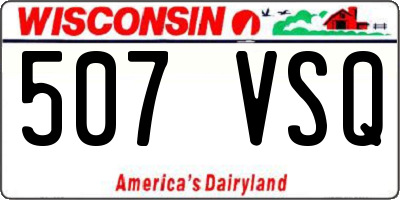 WI license plate 507VSQ