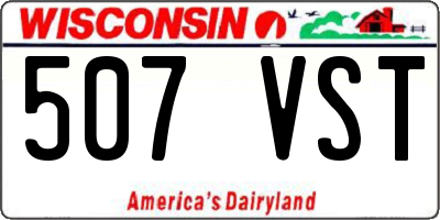 WI license plate 507VST