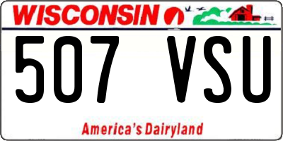 WI license plate 507VSU
