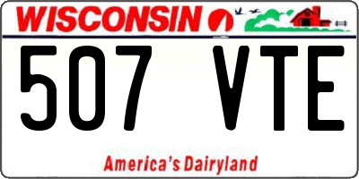 WI license plate 507VTE