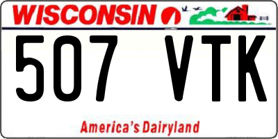 WI license plate 507VTK