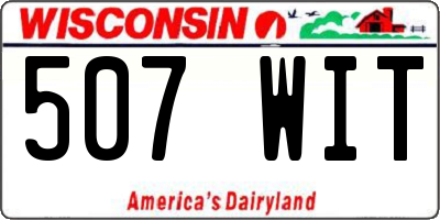 WI license plate 507WIT