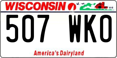 WI license plate 507WKO
