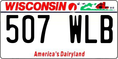 WI license plate 507WLB