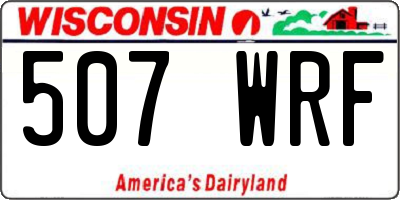 WI license plate 507WRF