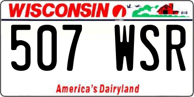 WI license plate 507WSR