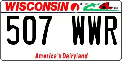WI license plate 507WWR