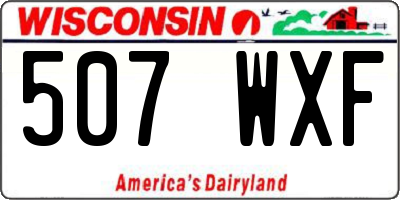 WI license plate 507WXF