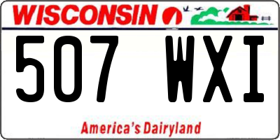 WI license plate 507WXI
