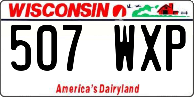 WI license plate 507WXP