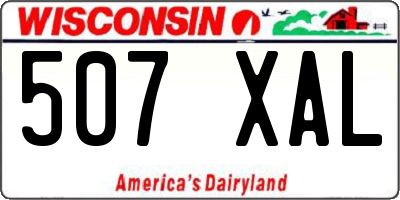 WI license plate 507XAL
