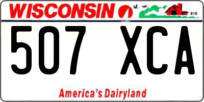 WI license plate 507XCA