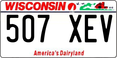 WI license plate 507XEV