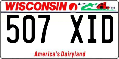 WI license plate 507XID