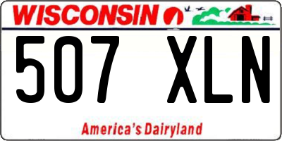 WI license plate 507XLN