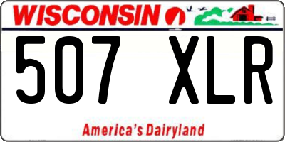 WI license plate 507XLR