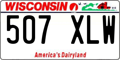 WI license plate 507XLW