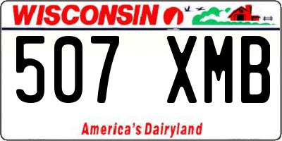 WI license plate 507XMB