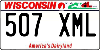 WI license plate 507XML