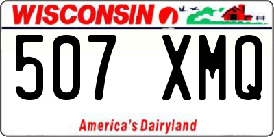WI license plate 507XMQ