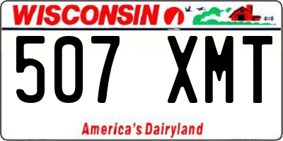 WI license plate 507XMT
