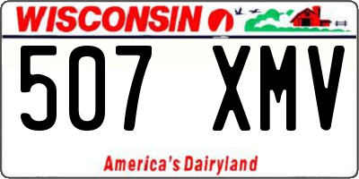 WI license plate 507XMV