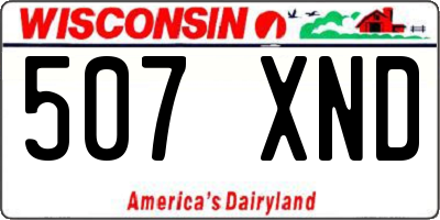 WI license plate 507XND