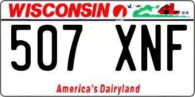 WI license plate 507XNF