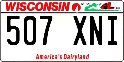 WI license plate 507XNI
