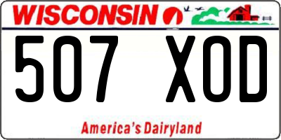 WI license plate 507XOD