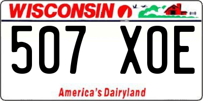 WI license plate 507XOE