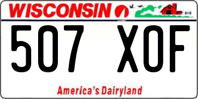WI license plate 507XOF