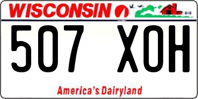 WI license plate 507XOH