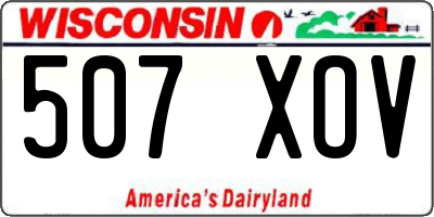 WI license plate 507XOV