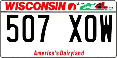 WI license plate 507XOW