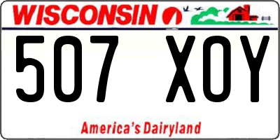 WI license plate 507XOY